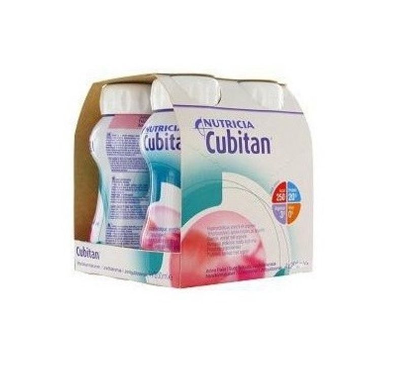 Cubitan Fragola Alimento iperproteico ai fini medici speciali 4X200ml gusto fragola-1