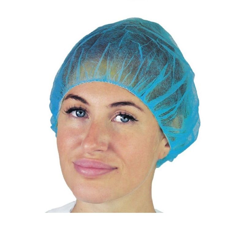 Bhealty cuffia monouso tonda colore azzurro 100 pezzi-1