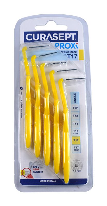 Curasept Proxi Treatment Scovolino angolare T17 1,7mm giallo 5 pezzi-1