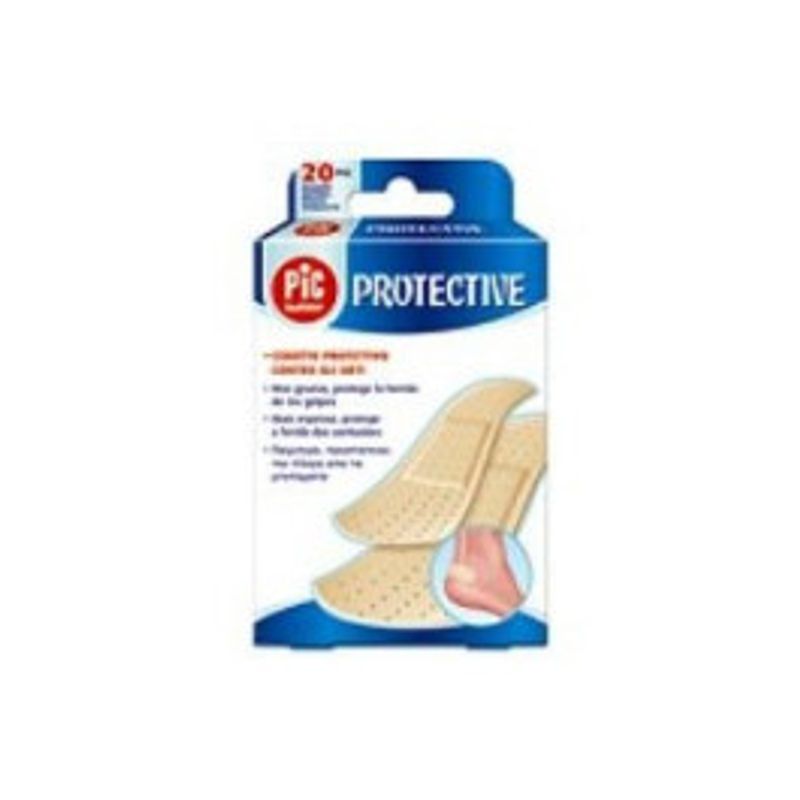 Pic Protective Cerotto Mix Antibatterico Antisfregamento Con Tampone 20 Pezzi-1