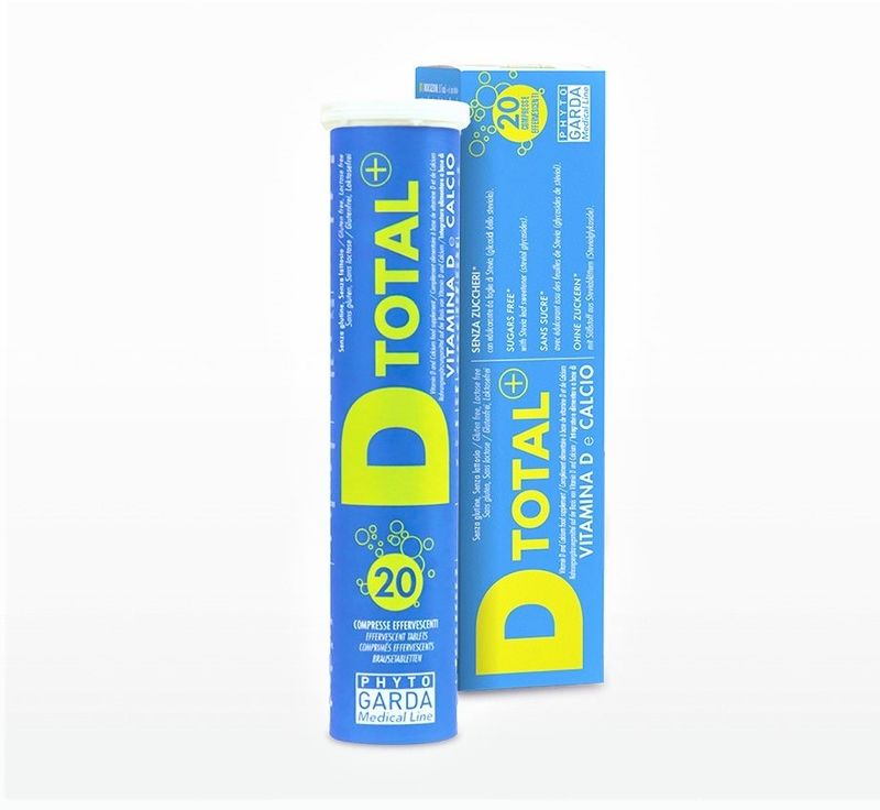 D Total+ Integratore di Vitamina D e Calcio 20 compresse effervescenti-1