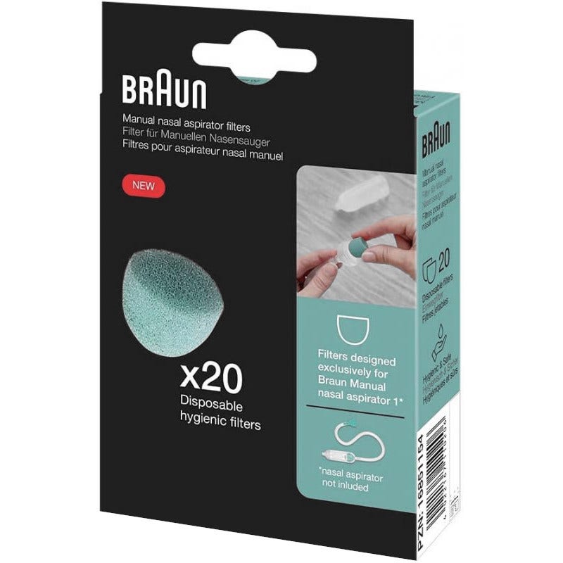 Braun Filtri Per Aspiratore Nasale Manuale 20 Pezzi-1