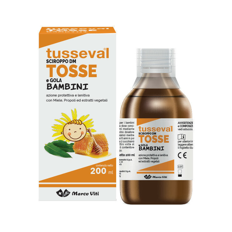 Tusseval Sciroppo DM Tosse e Gola per Bambini 200ml-2