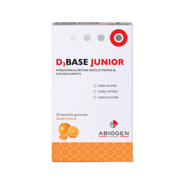D3 Base Junior integratore alimentare 30 caramelle gusto arancia-2