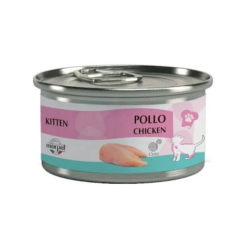 Marpet Chef Pollo Cibo Umido Per Gattini Lattina 80g-1
