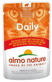Almo Nature Daily Pollo e Manzo alimento umido per gatti adulti 70g-1