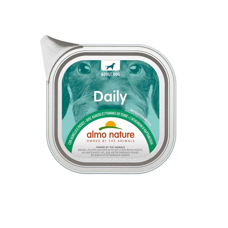 Almo Nature Daily Agnello e Patate alimento umido per cani adulti 100g-1