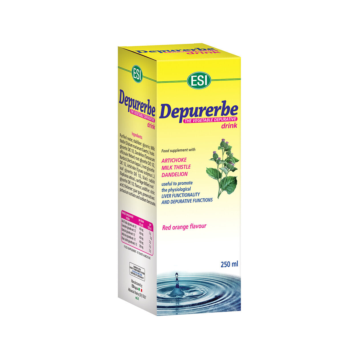 Esi Depurerbe drink depurativo vegetale 250ml gusto arancia rossa-2