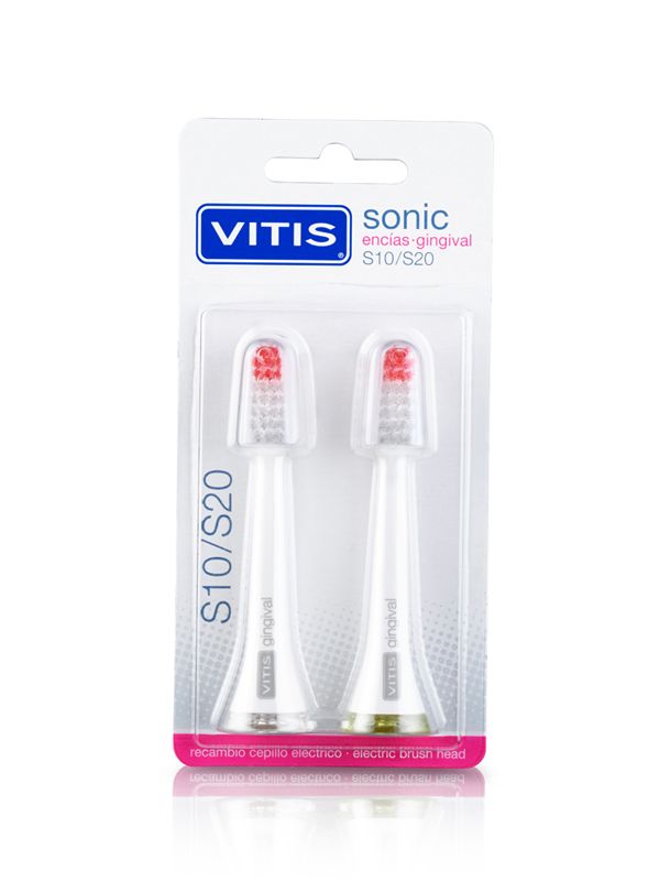 Vitis Sonic S10/S20 testina di ricambio Gingival 2 pezzi colori assortiti-1