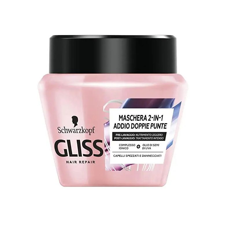 Schwarzkopf Gliss Addio Doppie Punte maschera per capelli spezzati e danneggiati 300ml-1