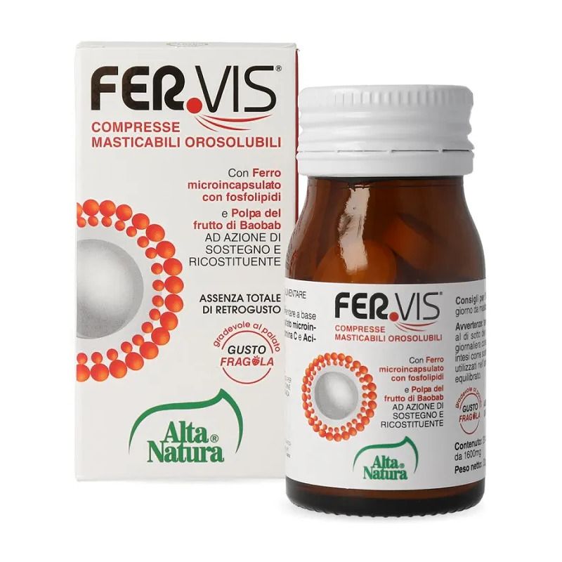Alta Natura Fervis integratore di ferro 20 compresse masticabili orosolubili-1