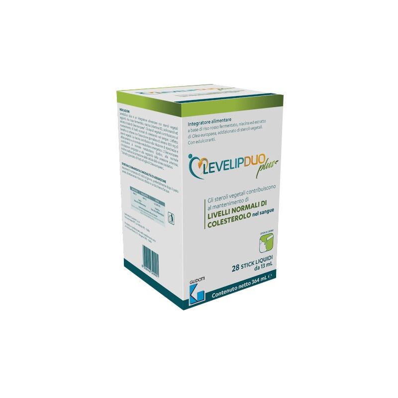 Levelip Duo Plus per il mantenimento dei livelli di colesterolo 28 stick liquidi-1