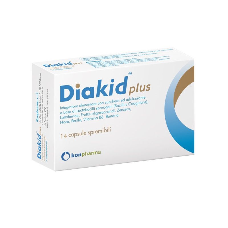 Diakid Plus utile per il benessere intestinale 14 capsule spremibili-1
