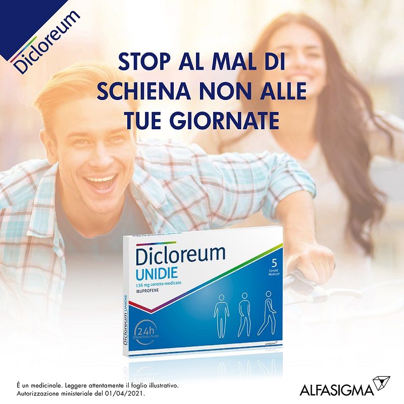 Dicloreum Unidie 136mg 5 cerotti medicati-5