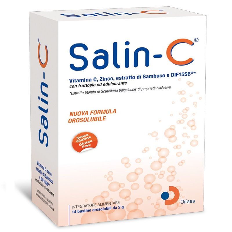 Difass Salin-C per le difese immunitarie 14 bustine orosolubili-1