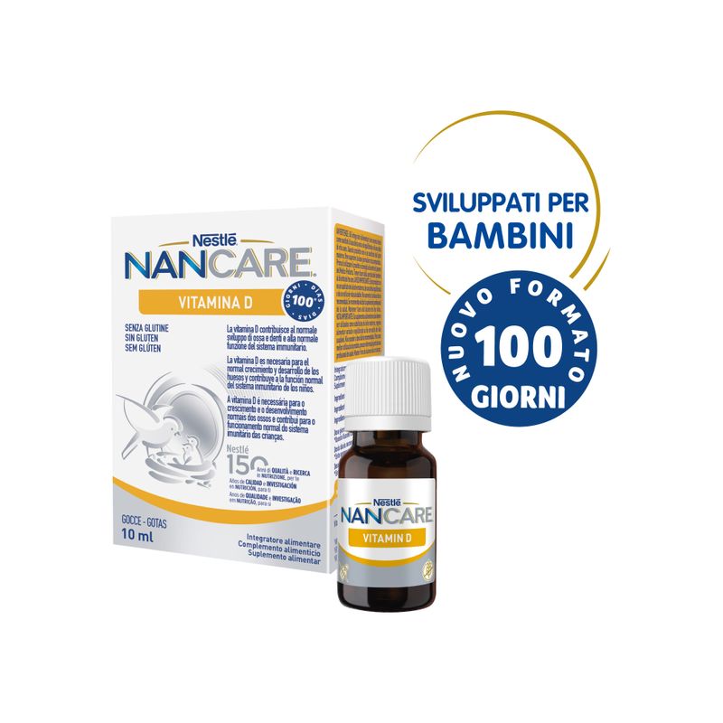 Nestlé Nancare Vitamina D Integratore Pediatrico Per Lattanti E Bambini Dalla Nascita Flacone 100ml-4