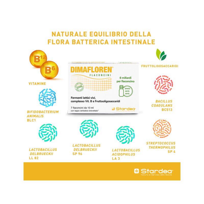 Dimafloren equilibrio della flora batterica 7 flaconcini monodose-7