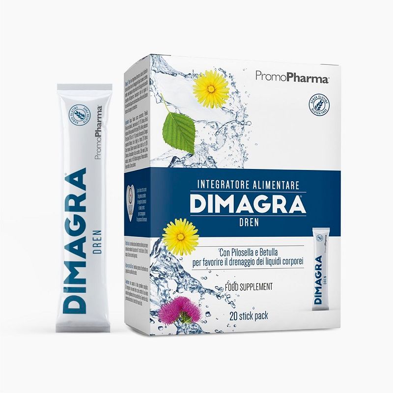 Dimagra Dren per il drenaggio dei liquidi corporei 20 stick pack-1