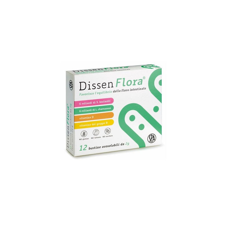 Dissen Flora favorisce l'equilibrio della flora intestinale 12 bustine-1