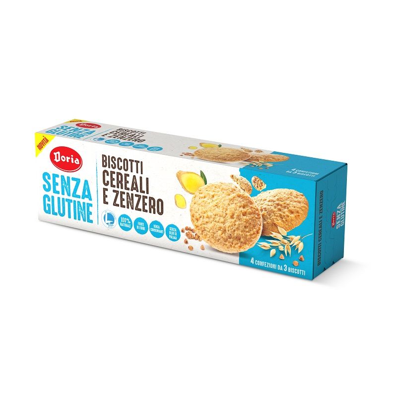 Doria Senza Glutine Biscotti Cereali e Zenzero 150g-1