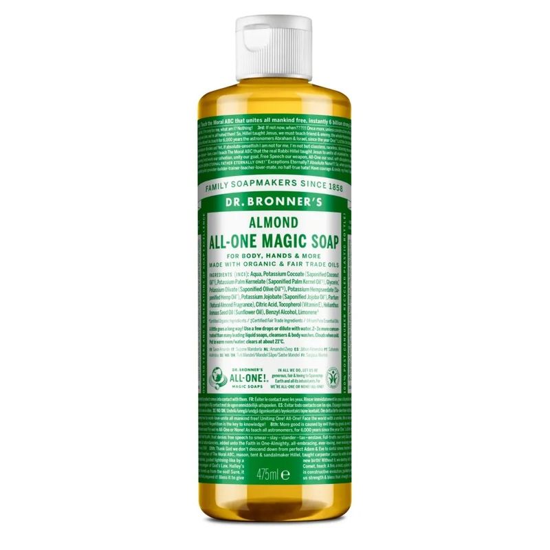 Dr. Bronner's Almond sapone liquido bio 18in1 alla mandorla 475ml-1