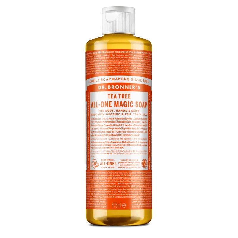 Dr. Bronner's Tea Tree sapone liquido bio 18in1 al tea tree 475ml-1