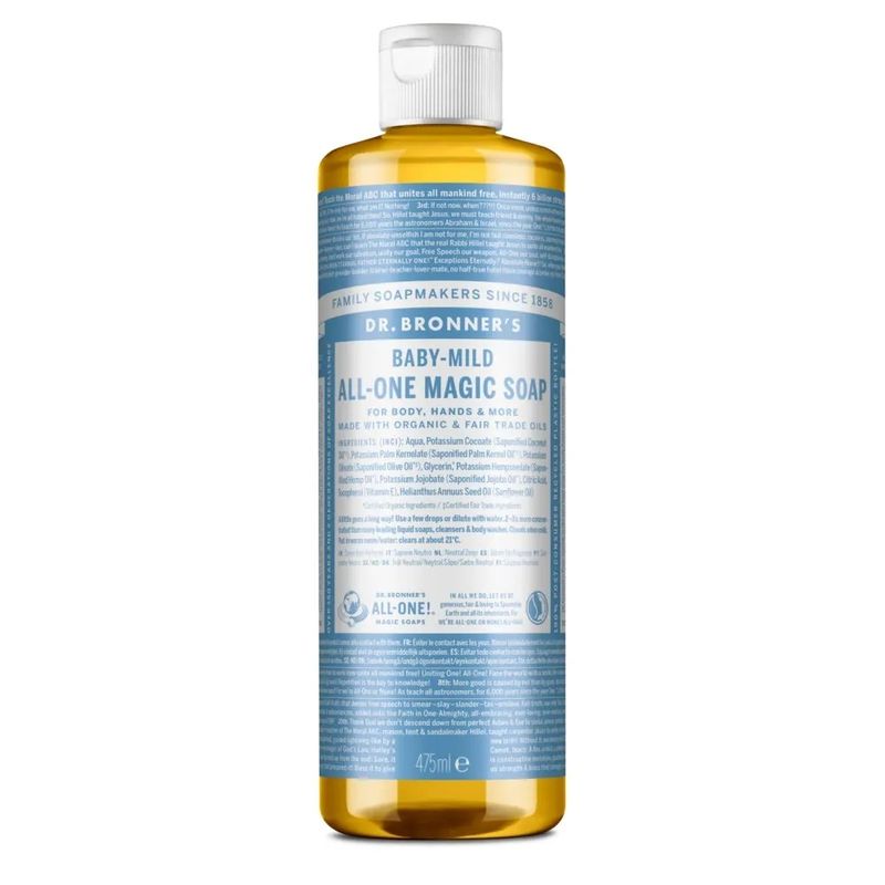 Dr. Bronner's Baby-Mild sapone liquido bio 18in1 senza profumo 475ml-1