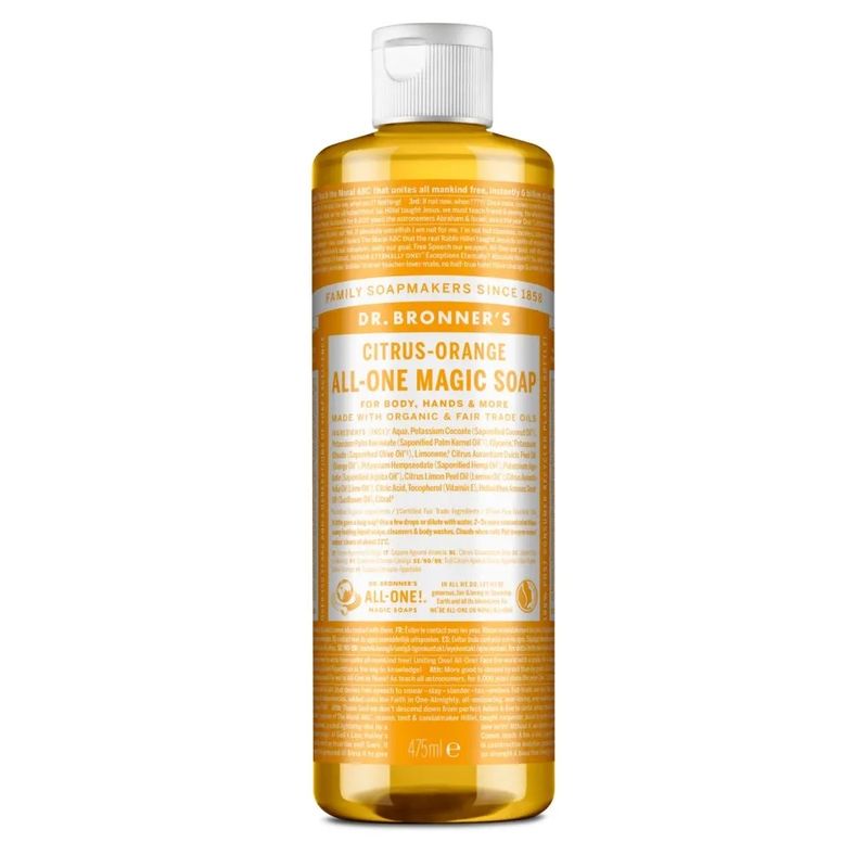 Dr. Bronner's Citrus-Orange sapone liquido bio 18in1 agli agrumi 475ml-1