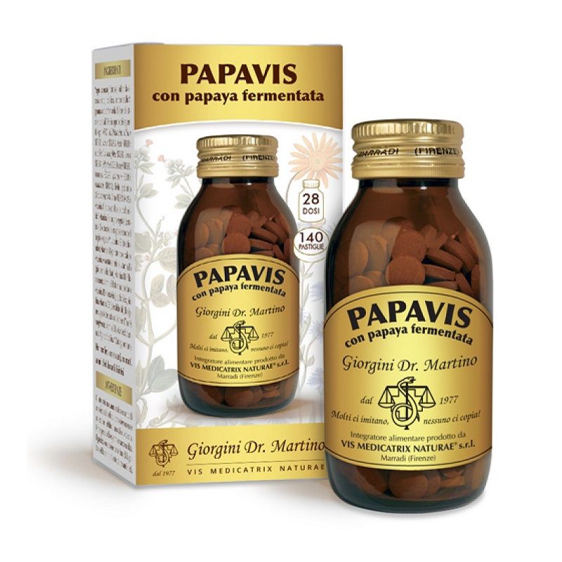 Dr. Giorgini Papavis integratore antiossidante con papaia fermentata 140 pastiglie-0