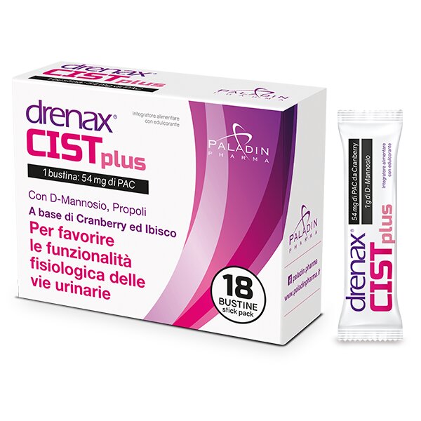 Drenax Cist Plus per la funzionalità delle vie urinarie 18 stick pack-2