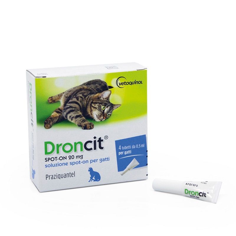 Droncit spot-on 20 mg Gatto 4 tubetti da 0,5 ml-1