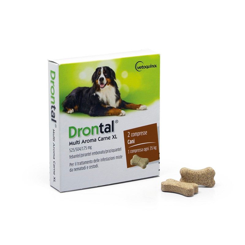 Drontal Multi Aroma Carne XL per cani 2 compresse-1