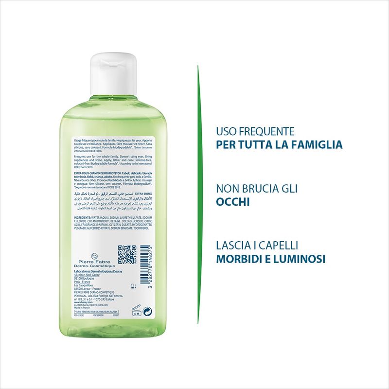 Ducray Extra Delicato Shampoo Dermoprotettivo capelli normali 200ml-3