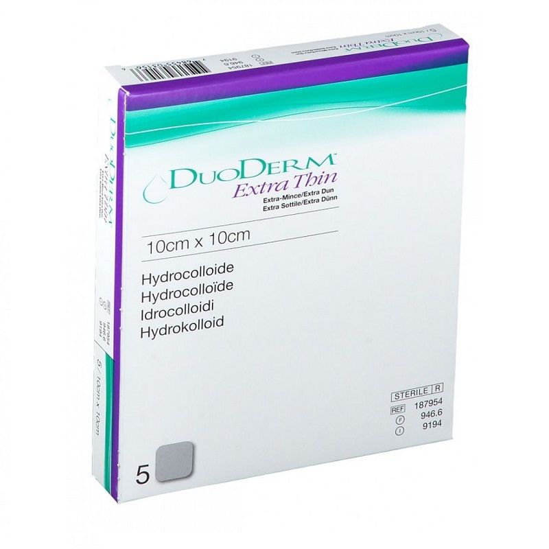 DuoDerm Extra Thin medicazione a base di idrocolloidi 10x10cm 5 pezzi-1