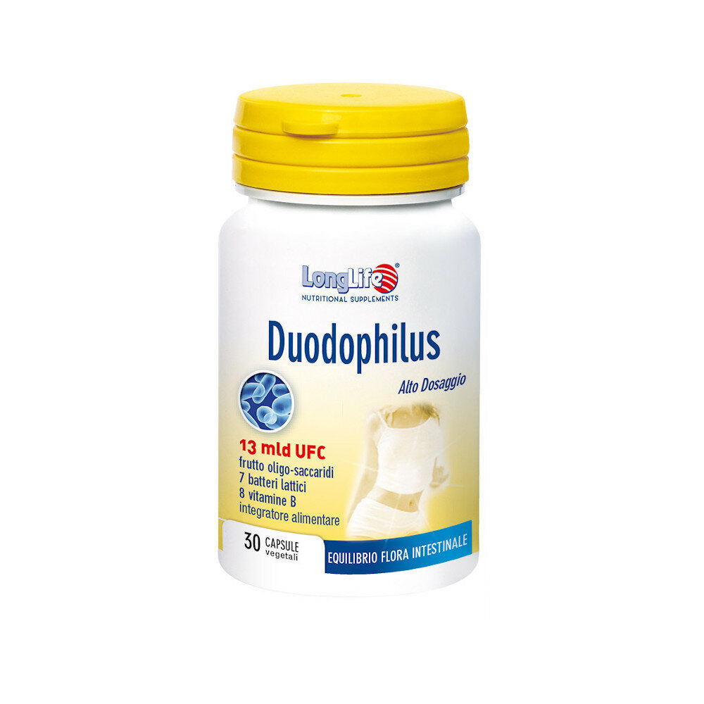 Longlife Duodophilus integratori di fermenti lattici vivi e attivi 30 capsule vegetali-2