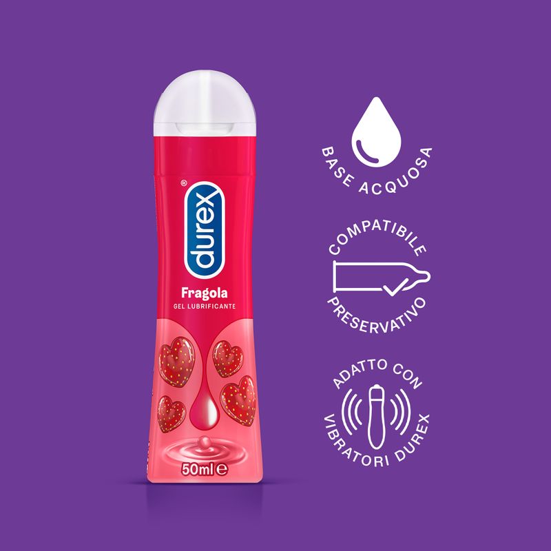 Durex play lubrificant gel aromatizzato alla fragola 50ml-3