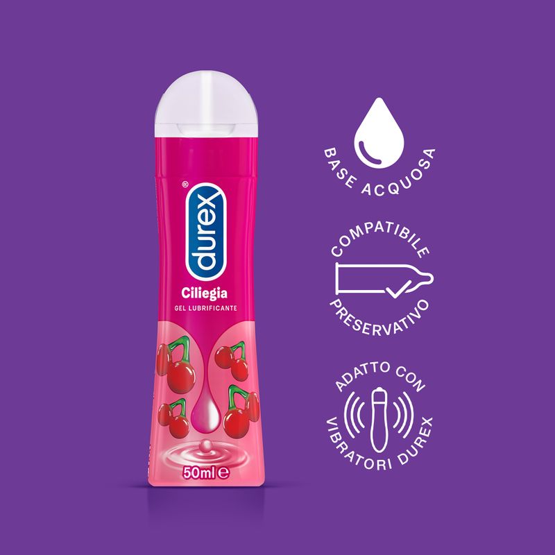 Durex Top Gel very cherry lubrificante intimo alla ciliegia 50ml-3