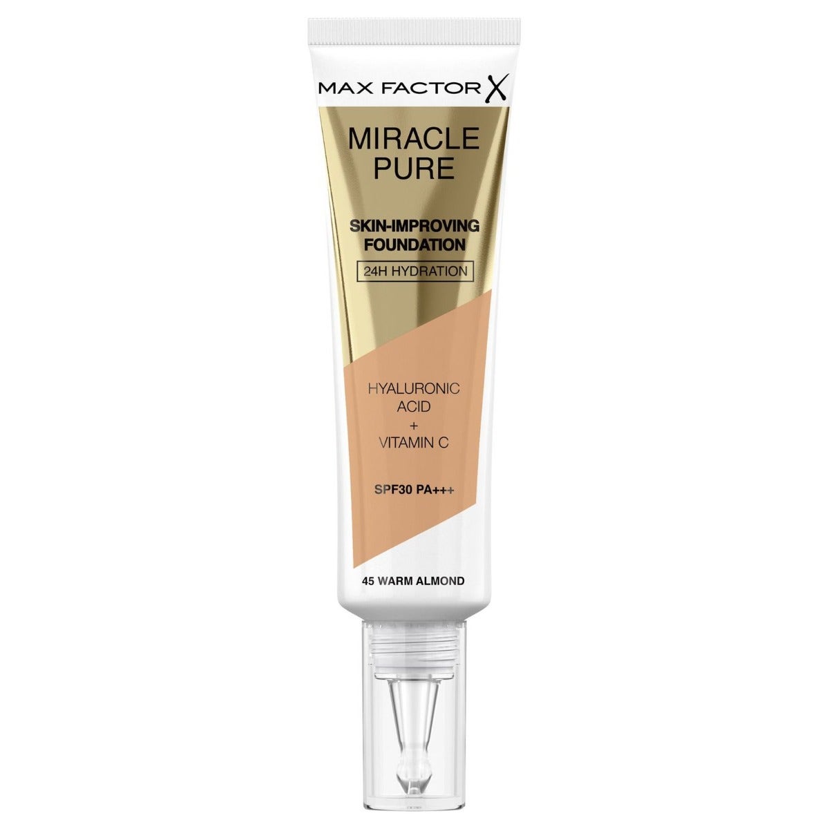 Max Factor Fondotinta Viso Miracle Pure Shade 45 Warm Almond-1