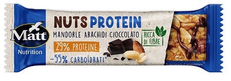 Matt Nuts Protein Barretta Arachidi/Cioccolato/Mandorle 39g-1