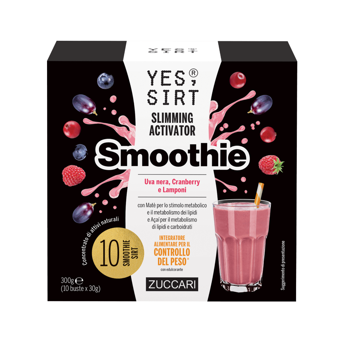 Yes Sirt Slimming Activator Smoothie Uva Nera/Cranberry /Lamponi 10 Buste-1