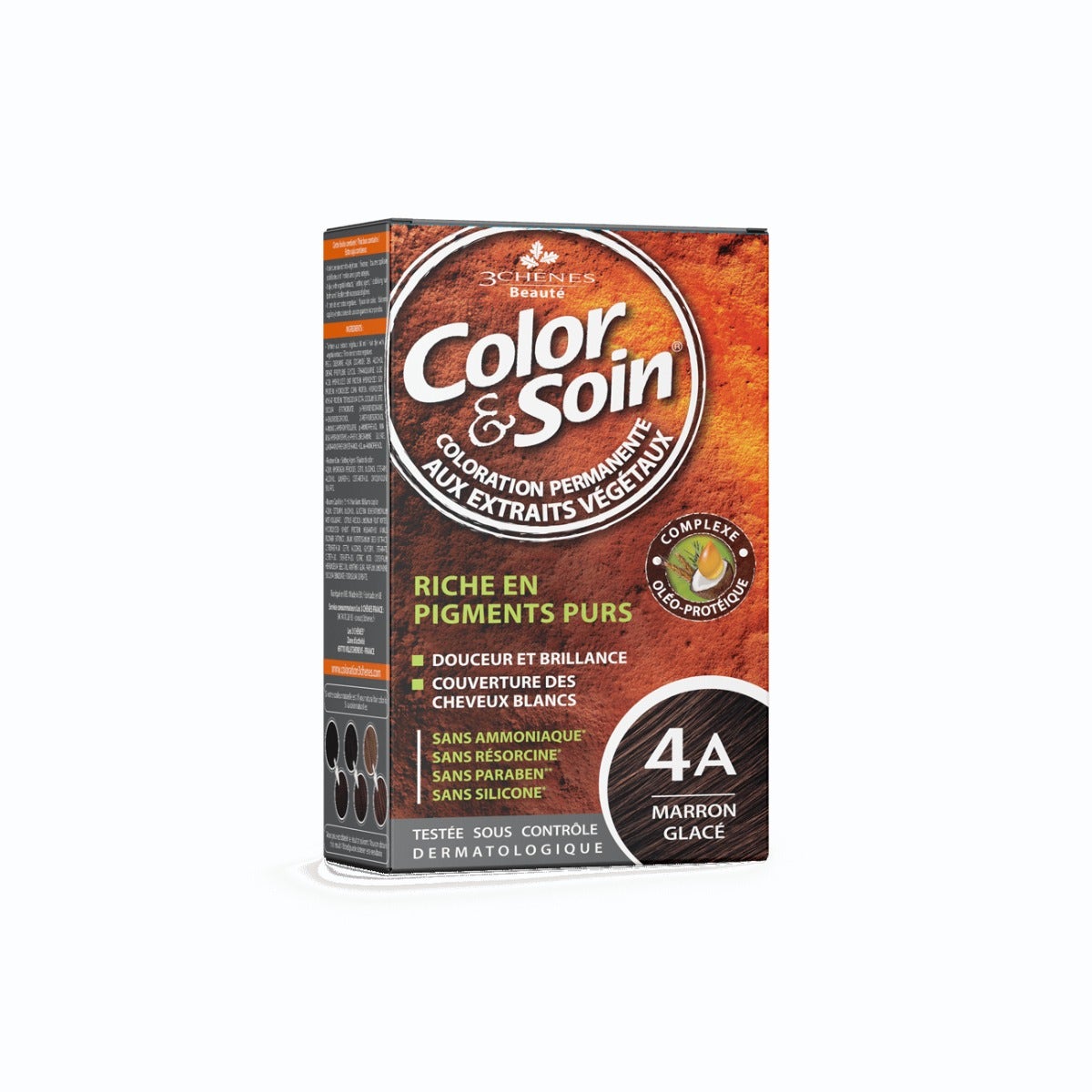 Les 3 Chenes Color & Soin Kit Tinta Capelli 4A Castano Freddo-1