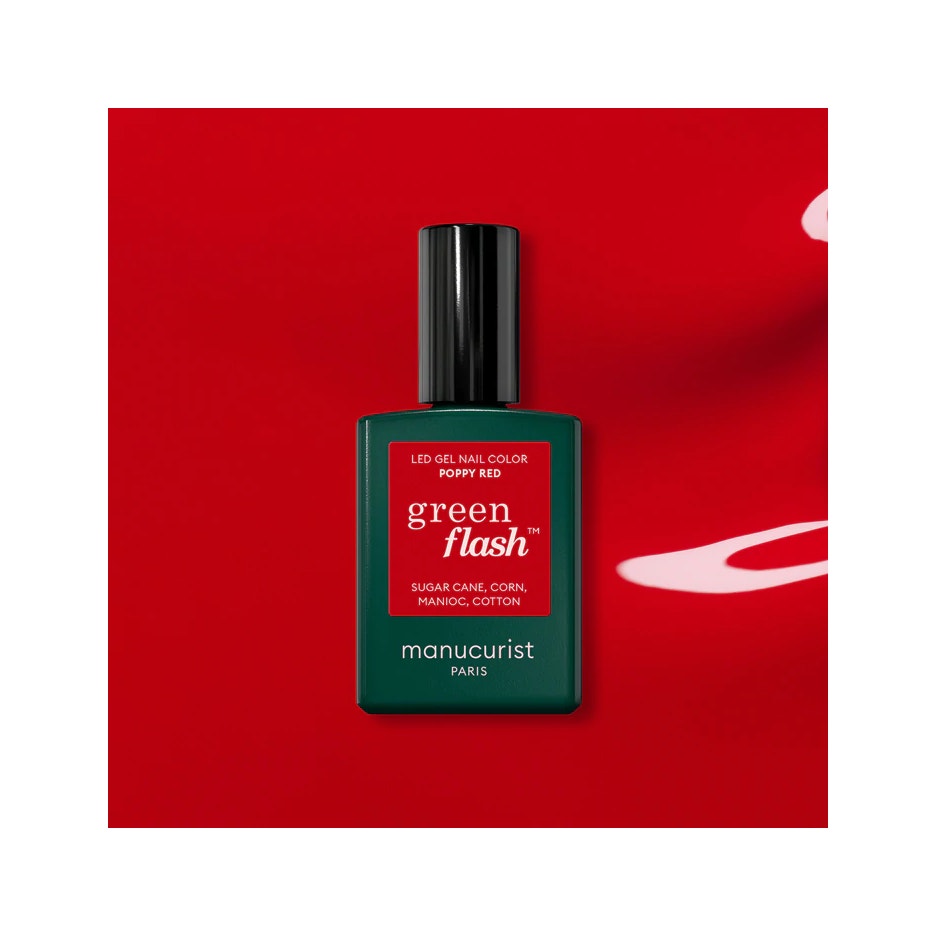 Manucurist Green Flash Smalto Semipermanente Poppy Red 15ml-1