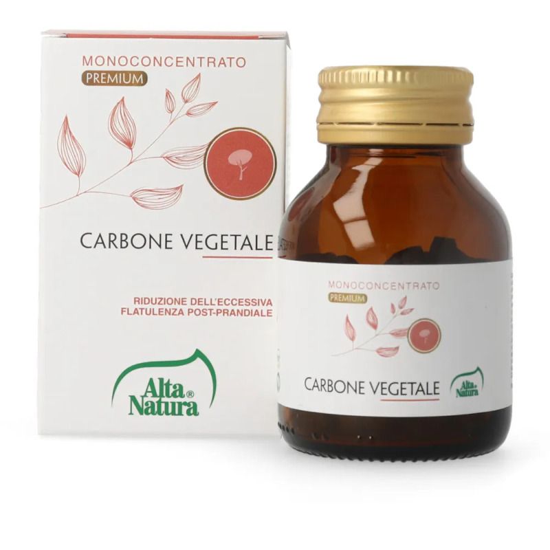 Alta Natura Monoconcentrato Premium Carbone Vegetale per il benessere intestinale 90 compresse-1