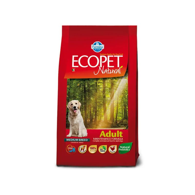 Ecopet Natural Adult Medium Cibo Secco Per Cani Adulti Sacco 12 Kg-1