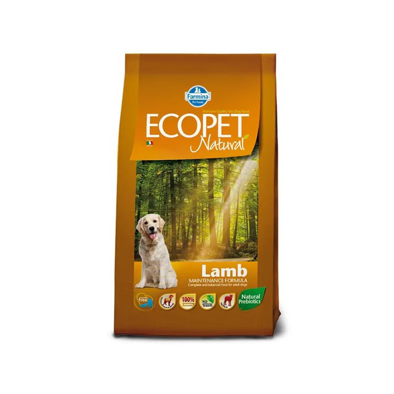 Ecopet Natural Lamb Medium Cibo Secco Per Cani Adulti Sacco 12Kg-1