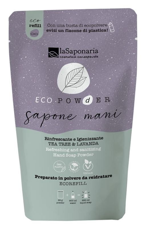 La Saponaria Ecopowder Sapone Mani In Polvere Tea Tree&Lavanda 25g-1