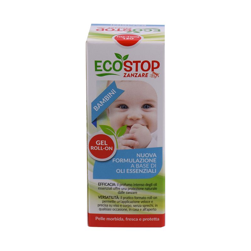 EcoStop Zanzare Bambini Gel Roll On antizanzare a base di oli essenziali 40ml-1