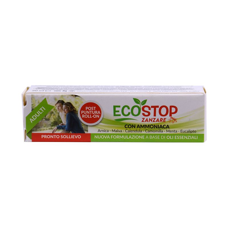 EcoStop Zanzare Roll-on Post puntura a base di oli essenziali con ammoniaca 20ml-1