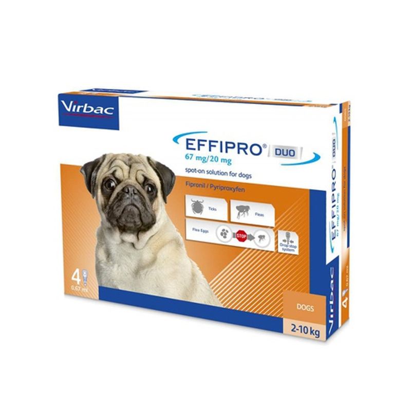 Effipro Duo Antiparassitario per cani dai 2-10Kg 4 pipette-1