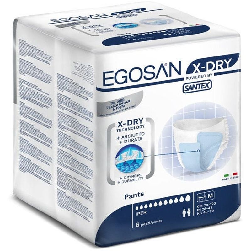 Egosan X Dry Pants Mutandina Per Incontinenza Taglia Media 6 Pezzi-1